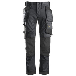 6241 Spodnie Stretch AllroundWork z workami kieszeniowymi kolor stalowo - czarny