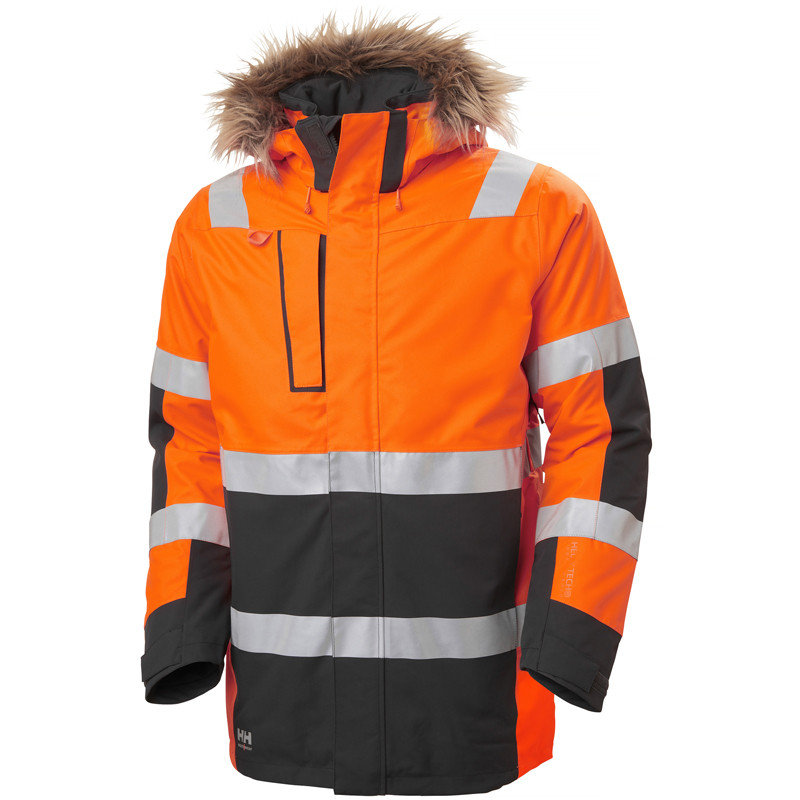 Kurtka zimowa odblaskowa Helly Hansen 71393_269 Parka Alna 2.0 kolor pomarańczowy