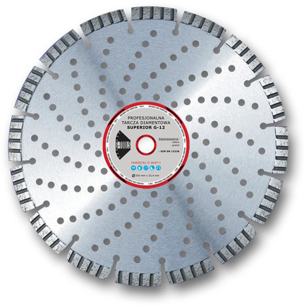 Tarcza diamentowa laserowa GTools SUPERIOR G12 LTB230 segment Turbo