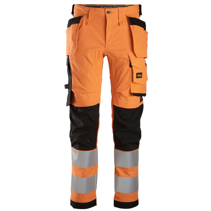 6243 Spodnie Odblaskowe Stretch AllroundWork z workami kieszeniowymi, EN 20471/2 Snickers Workwear