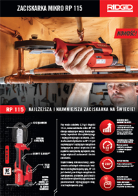 Zaciskarka Ridgid RP115 ulotka