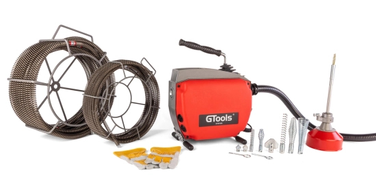 Zdjęcie 1 - Przepychacz do rur kanalizacji G-TOOLS 150A 16mm/22mm z adapterem 8mm