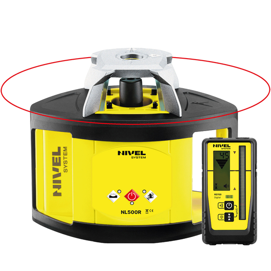 Zdjęcie 2 - Rotacyjny niwelator laserowy Nivel System NL500R DIGITAL z wiązką czerwoną