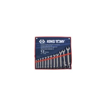 ZESTAW KLUCZY PŁASKO-OCZKOWYCH ODGIĘTYCH 12cz. 6 - 22mm, ETUI 1272MR King Tony