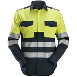 8563 Koszula Odblaskowa Spawalnicza ProtecWork – długi rękaw, EN 20471/1 Snickers Workwear