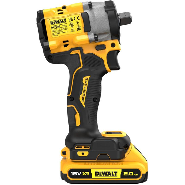 Zdjęcie 4 - Klucz udarowy akumulatorowy DeWalt DCF922D2T ½” 406Nm 18V XR 2x2Ah