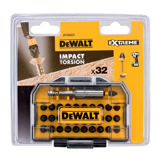 Zdjęcie 6 - Zestaw końcówek udarowych 32 elementy EXTREME IMPACT TORISON 1/4" DeWALT DT70523T