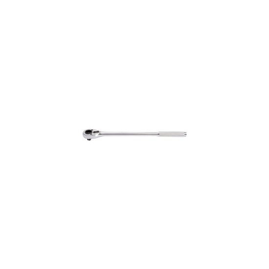 Zdjęcie 1 - GRZECHOTKA DWUSTRONNA 1/2" Z 12-kąt. GNIAZDEM (NASADKĄ) 19mm 32 ZĘBY 400mm UCHWYT MOLETOWANY 4767-15F King Tony