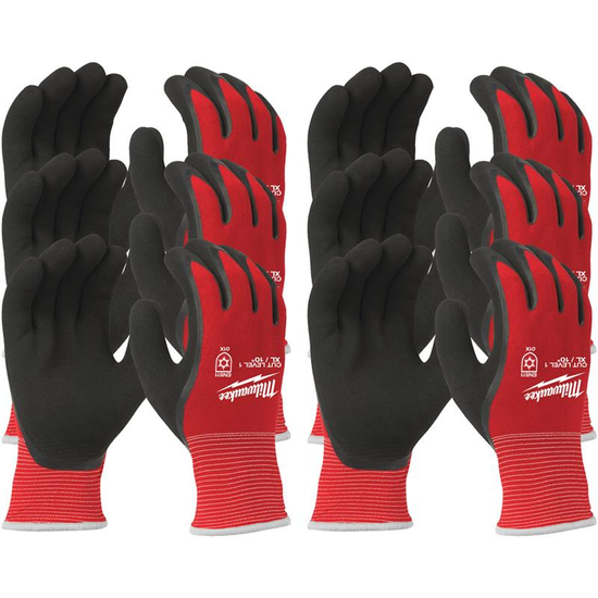 Zdjęcie 1 - Rękawice odporne na przecięcia - zimowe - poz. 1/A - rozm XL/10 - 12 szt. 4932471608 Milwaukee