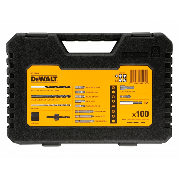 Zdjęcie 2 - ZESTAW WIERTŁA BITY 100 SZT DEWALT DT71563 WALIZKA