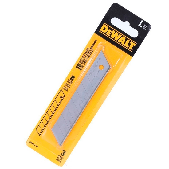 Zdjęcie 2 - Ostrza łamane hartowane 3szt. DEWALT DWHT11719-0