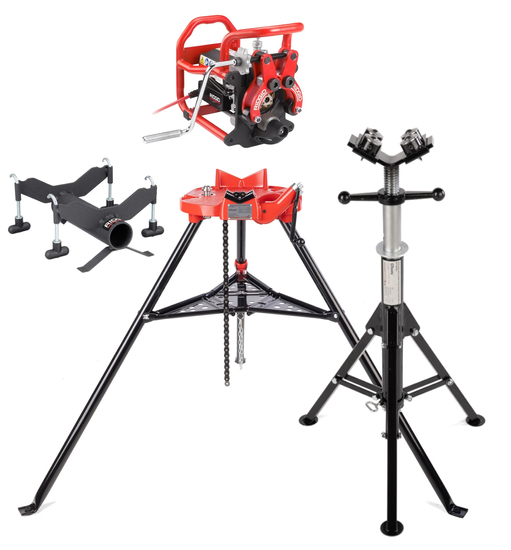 Zdjęcie 1 - Zestaw Ukosowarka RIDGID B-500 30° , Imadło, Podpórka, uchwyt 