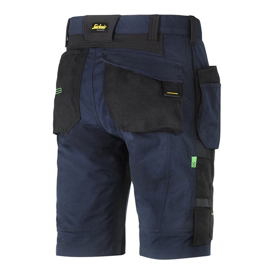 Zdjęcie 2 - 6904 Spodnie Krótkie FlexiWork+ z workami kieszeniowymi (kolor granatowo-czarny) Snickers Workwear