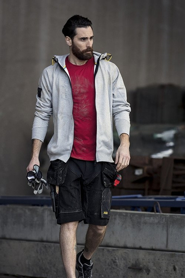 Zdjęcie 5 - 6904 Spodnie Krótkie FlexiWork+ z workami kieszeniowymi (kolor stalowo-czarny) Snickers Workwear