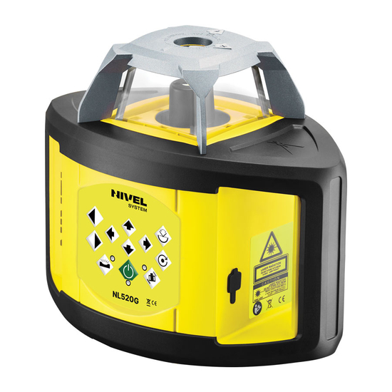 Zdjęcie 5 - Rotacyjny niwelator laserowy Nivel System NL520G DIGITAL z wiązką zieloną + statyw SJJ1 + łata laserowa LS-24