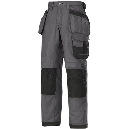 Zdjęcie 1 - 3214 Spodnie Canvas+ z workami kieszeniowymi (kolor: stalowo-czarny) Snickers Workwear