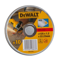 Nawigacja zdjęcie 2 - ZESTAW 10 TARCZ DO CIĘCIA STALI 125X1,2 DT42340TZ DEWALT