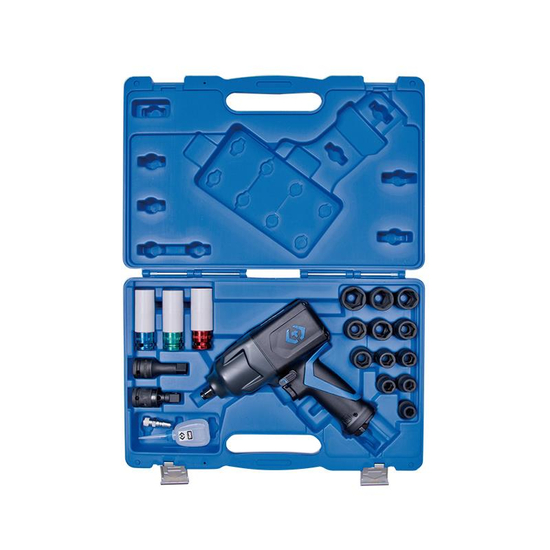 Zdjęcie 1 - ZESTAW - KLUCZ UDAROWY PNEUMATYCZNY 1/2" 1288Nm + NASADKI UDAROWE 1/2" 10-24mm Z AKCESORIAMI, WALIZKA,20 CZ. 44801AMP King Tony
