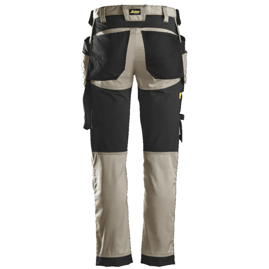 Zdjęcie 4 - 6241 Elastyczne spodnie z kieszeniami kaburowymi AllroundWork Snickers Workwear beżowe