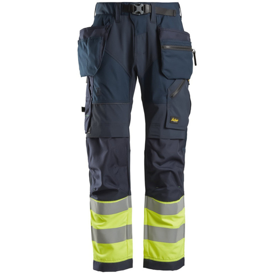 Zdjęcie 1 - 6931 Odblaskowe spodnie robocze FlexiWork+ z workami kieszeniowymi, EN 20471/1 Snickers Workwear