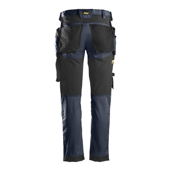 Zdjęcie 2 - 6241 Spodnie Stretch AllroundWork z workami kieszeniowymi kolor granatowo - czarny
