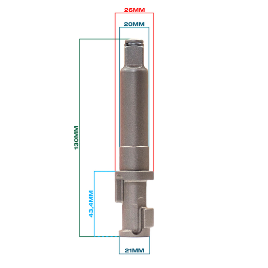 Zdjęcie 2 - Trzpień wrzeciono DŁUGIE do klucza pneumatycznego ½” NC-4236 NC-4230 NC-4236T07A Mighty Seven M7