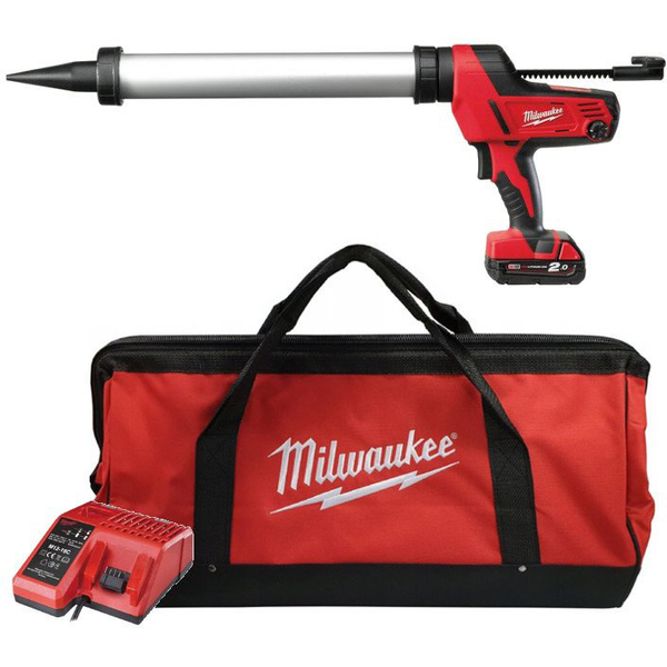 Zdjęcie 1 - Pistolet do silikonu akumulatorowy Milwaukee C18 PCG/600A-201B 600ml 18V 1x2Ah 4933441305