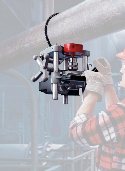 Zdjęcie 3 - Wiertarka otwornica do rur narzędzie do wycinania otworów Ridgid HC-450 4.3/4” 1800W 57597