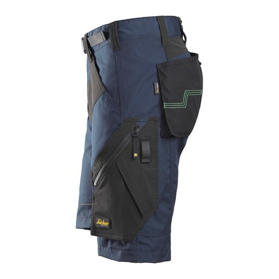 Zdjęcie 2 - 6914 Spodnie Krótkie FlexiWork+ kolor granatowo - czarny Snickers Workwear