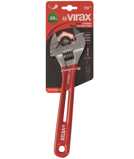 Zdjęcie 5 - Klucz nastawny bardzo lekki z cienkimi szczękami długość 10'' VIRAX 017022