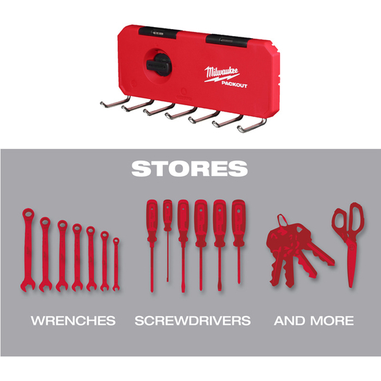 Zdjęcie 5 - Zestaw 7 małych haczyków na jednym uchwycie PACKOUT™ Milwaukee 4932493384