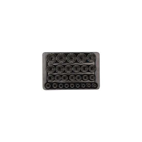 Zdjęcie 1 - ZESTAW NASADEK UDAROWYCH 1/2" 27 cz. KRÓTKIE 12-KĄT, 8 - 36mm, WKŁAD DO WÓZKA 9-4827MP King Tony
