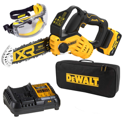 Nawigacja zdjęcie 1 - Akumulatorowa mini piła łańcuchowa do gałęzi 20cm DeWALT DCMPS520P1-QW 1x5Ah + Torba + Gogle ochronne