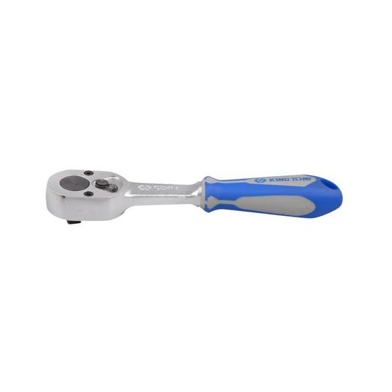 Zdjęcie 1 - GRZECHOTKA 1/4" 24 ZĘBY 130mm UCHWYT GUMOWY, BLOKADA 2779-55G King Tony