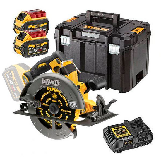 Zdjęcie 3 - Pilarka tarczowa akumulatorowa DeWalt DCS578T2 190mm 54V XR Flexvolt 2x6Ah