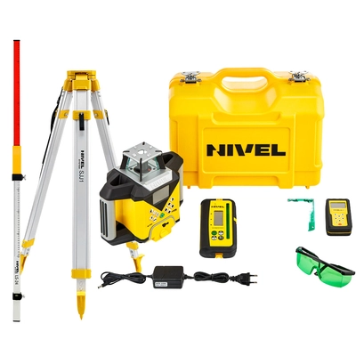 Wielozadaniowy niwelator laserowy dalekiego zasięgu z autowpasowaniem Nivel System NL720G DIGITAL z wiązką zieloną + statyw SJJ1 + łata laserowa LS-24