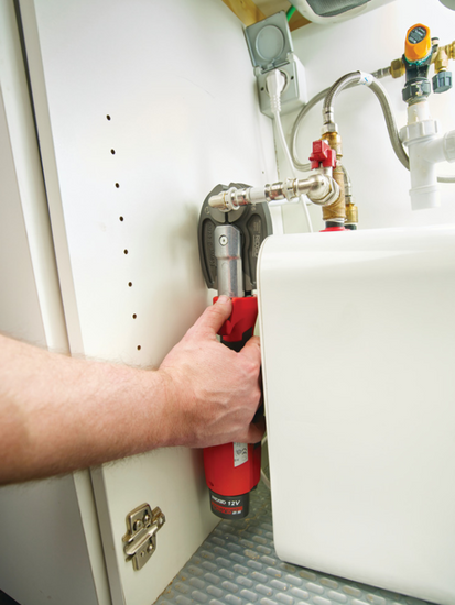 Zdjęcie 11 - Zaciskarka Ridgid RP 115 micro-Press szczęki TH16-20-26 akumulator 2.5 Ah ładowarka