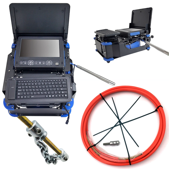 Zdjęcie 1 - Kamera inspekcyjna, Endoskop GTools GT-Cam 23 SL +17 HD + przepychacz do czyszczenia i frezowania kanalizacji cordFLEX 8-10