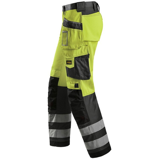 Zdjęcie 3 - Spodnie odblaskowe z workami kieszeniowymi, EN 471/2 (kolor: żółto-czarne) Snickers Workwear