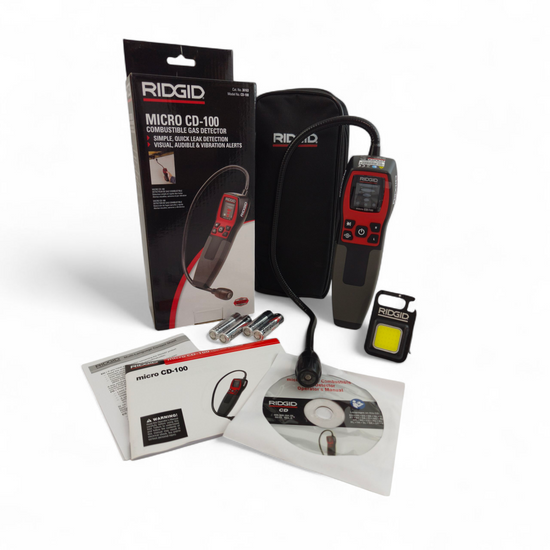 Zdjęcie 1 - Detektor / wykrywacz / czujnik gazu RIDGID micro CD-100 +  latarka led RIDGID