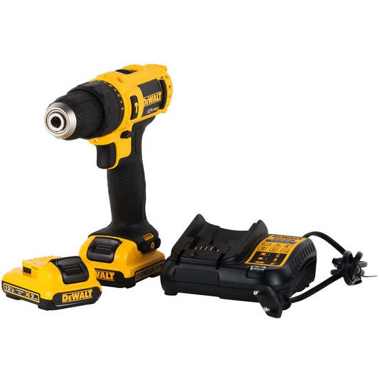 Zdjęcie 1 - Wiertarko-wkrętarka udarowa akumulatorowa DeWalt DCD716D2 30Nm 12V XR 2x2Ah