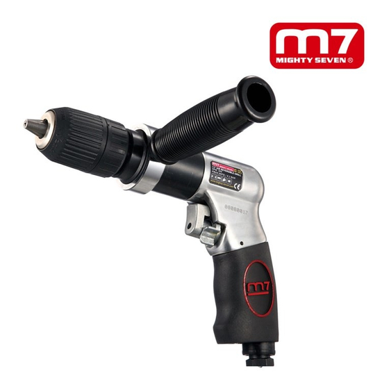 Zdjęcie 2 - Wiertarka pneumatyczna pistoletowa dwukierunkowa 800 obr./min. Mighty Seven QE-341