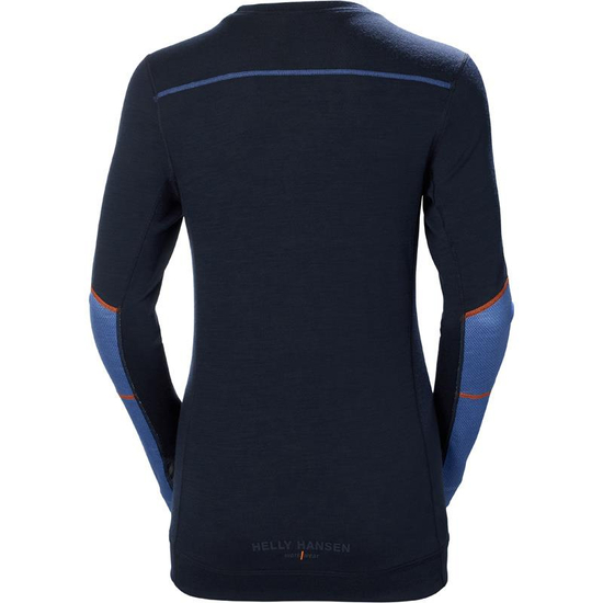 Zdjęcie 2 - Damska koszulka termoaktywna Helly Hansen 75209_595 HH LIFA Merino kolor granatowy