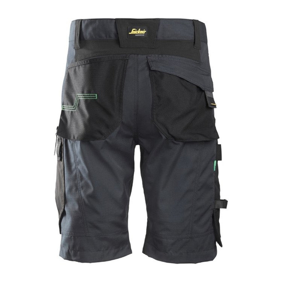 Zdjęcie 4 - 6914 Spodnie Krótkie FlexiWork+ kolor stalowo - czarny Snickers Workwear