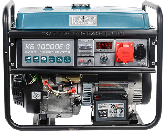 Zdjęcie 1 - Agregat, generator prądotwórczy benzynowy 3-fazowy z automatyką SZR Könner & Söhnen KS 10000E-3 ATS