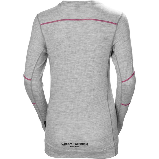 Zdjęcie 2 - Damska koszulka termoaktywna Helly Hansen 75209_930 HH LIFA Merino kolor szary