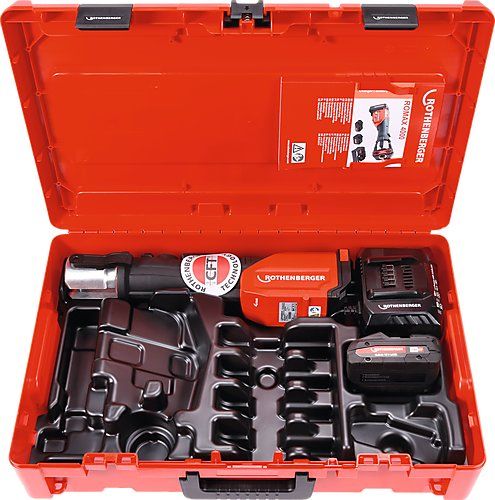 Zdjęcie 4 - Rothenberger ROMAX 4000 Zaciskarka do rur w walizce Rocase / 18 V 4.0 Ah + WALTER STACJA ZASILANIA