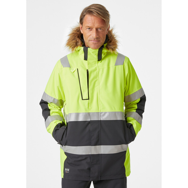 Zdjęcie 3 - Kurtka zimowa odblaskowa Helly Hansen 71393_369 Parka Alna 2.0 kolor żółty