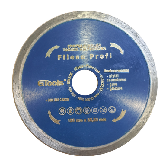 Zdjęcie 1 - Tarcza diamentowa GTools GT-FP125/22,23
