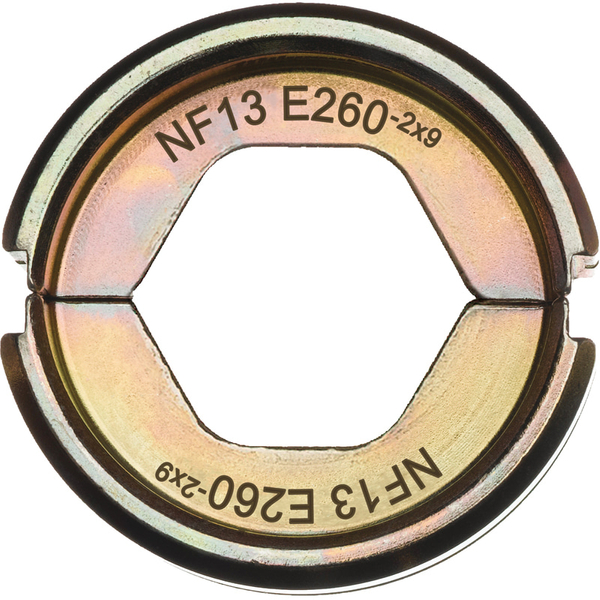 Zdjęcie 1 - Matryca zaciskowa NF13 do końcówek kablowych E260-2x9 do zaciskarki M18 HCCT109/42 Milwaukee 4932479689